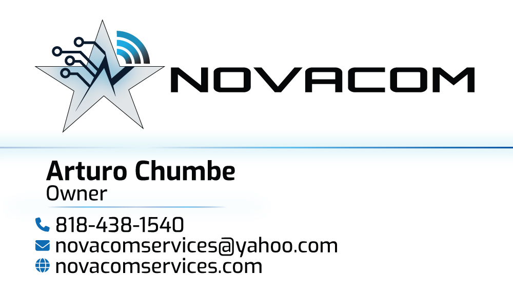 Novacom business card